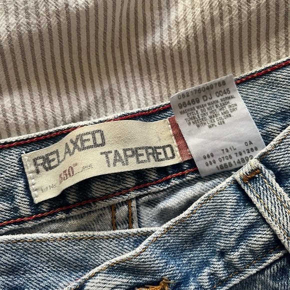 Levi Vintage 90s 550s Tapered and Relaxed 12 M - Picture 3 of 4